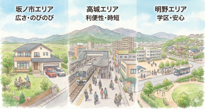 大分市で地価上昇中＆住みやすい『次の穴場エリア』3選（坂ノ市・高城・明野）
