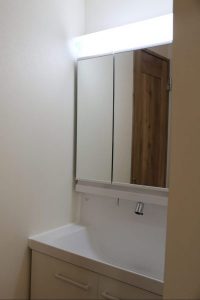 大分市光吉新築建売洗面化粧台