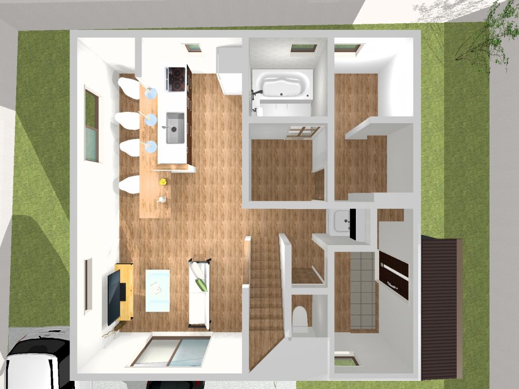 大分市城南新築建売イメージ一階間取り